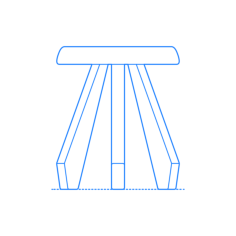 Furniture Stools 523 Tabouret Meribel Stool Digital Sketch Svg Design, Free Vectors File